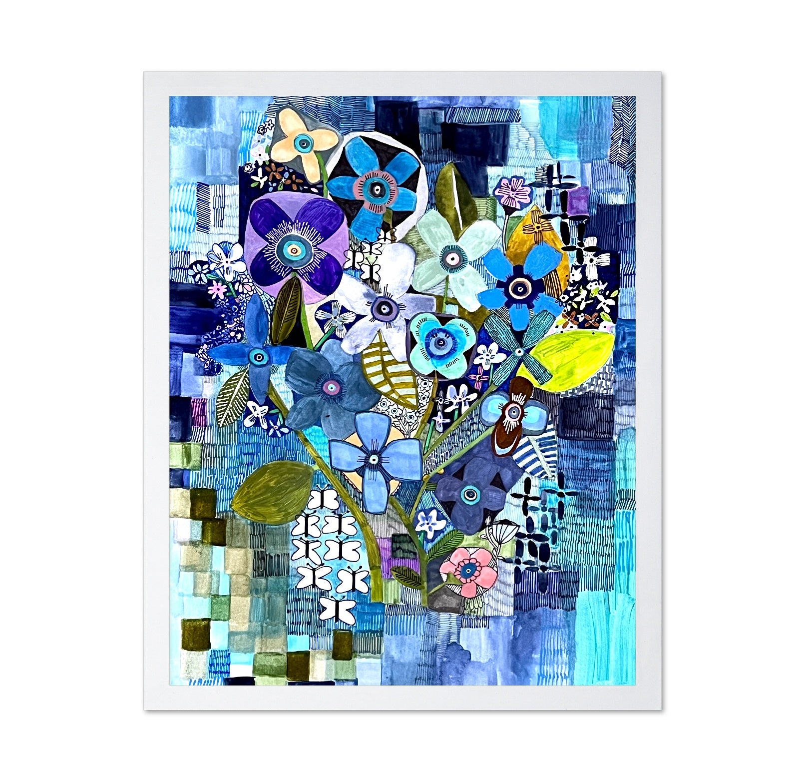 Blue Floral Mosaic Bouquet