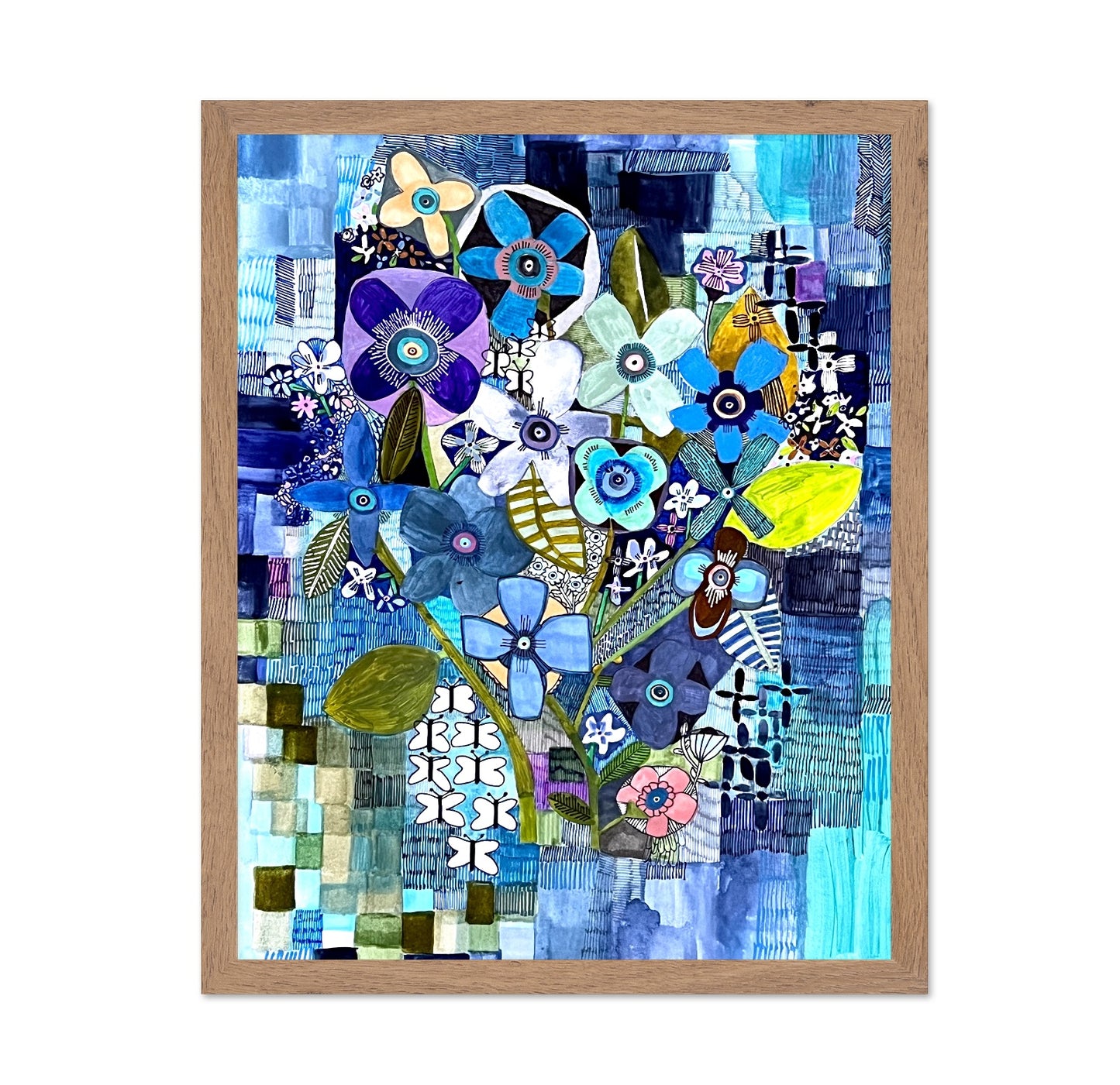Blue Floral Mosaic Bouquet