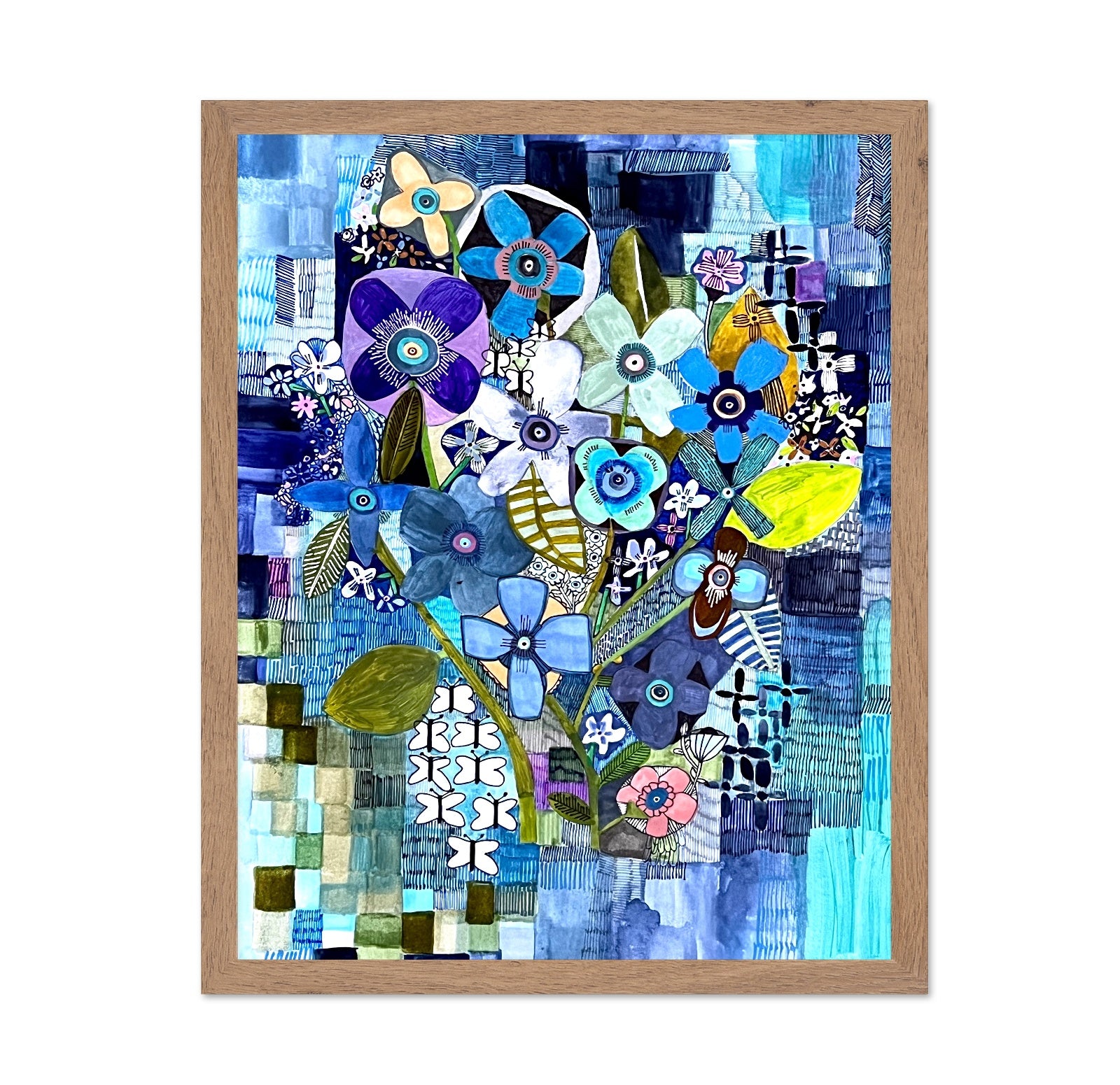 Blue Floral Mosaic Bouquet