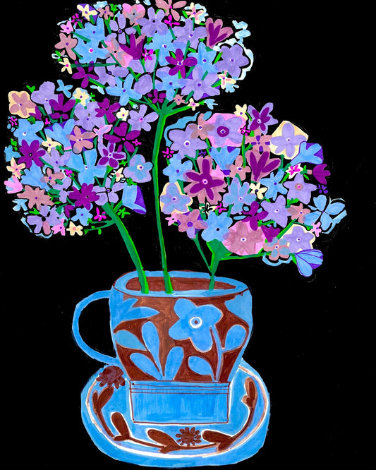 Purple Floral Cup Bouquet