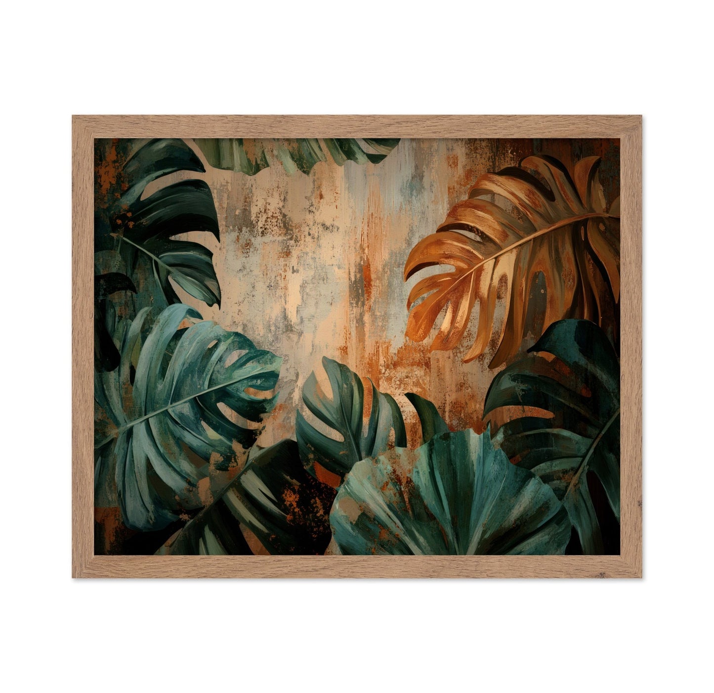Rustic Monstera Leaves