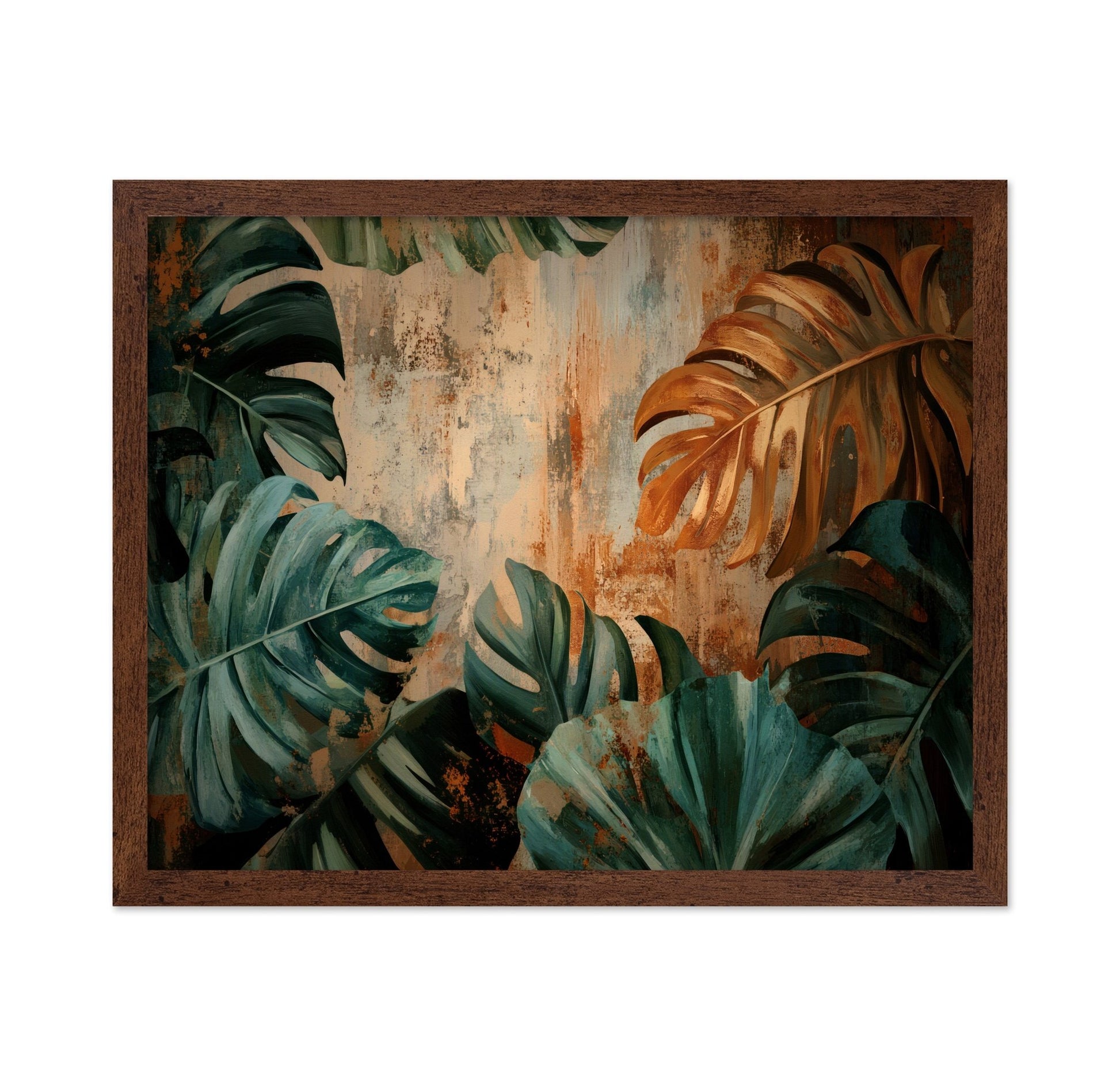 Rustic Monstera Leaves