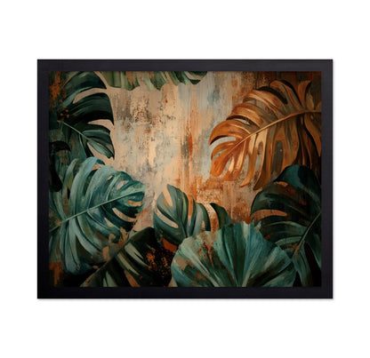 Rustic Monstera Leaves