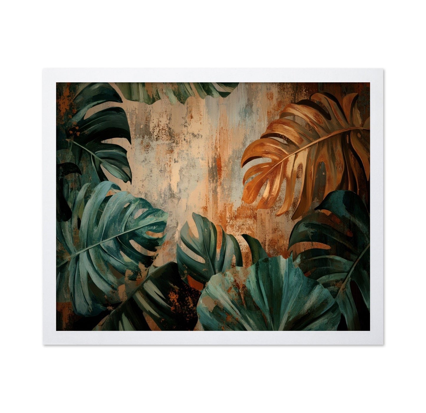 Rustic Monstera Leaves