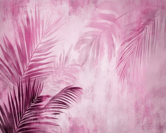 Pink Palm Leaves