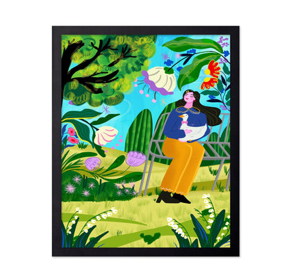 Garden Woman With Duck