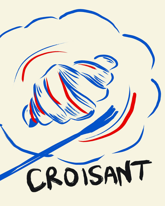 Croissant Line Art