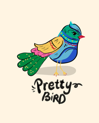 Colorful Bird Sketch