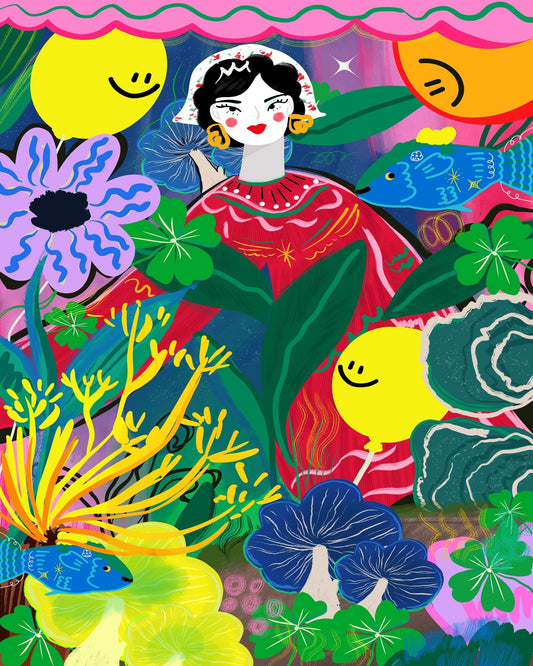 Floral Woman Garden