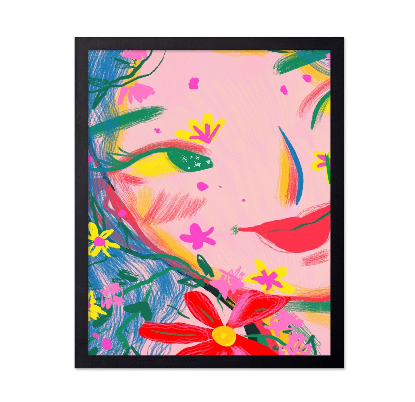 Colorful Floral Face