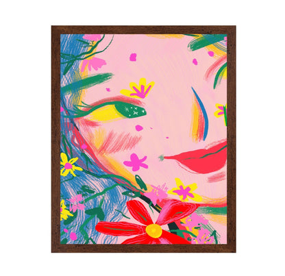 Colorful Floral Face