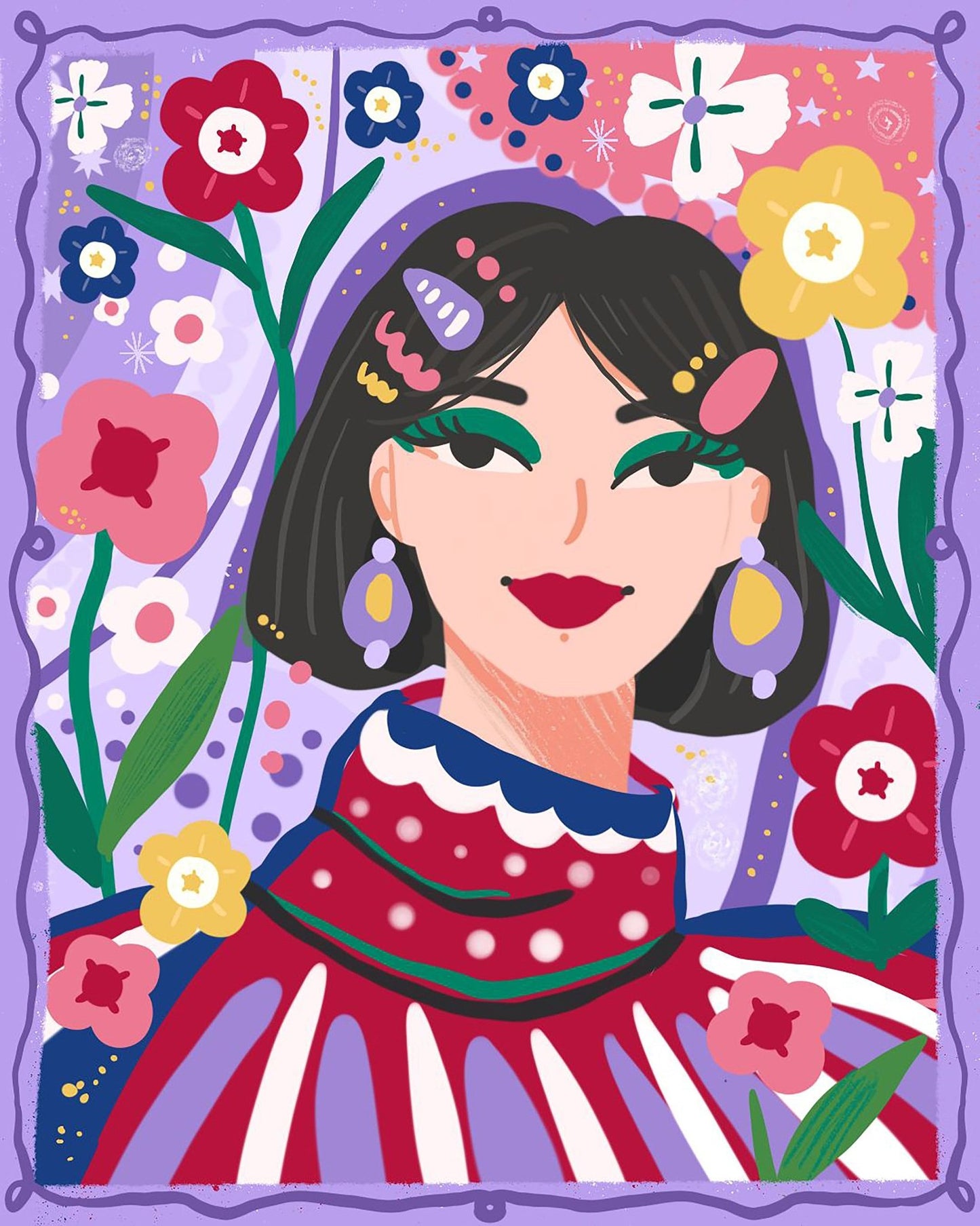 Floral Woman Portrait