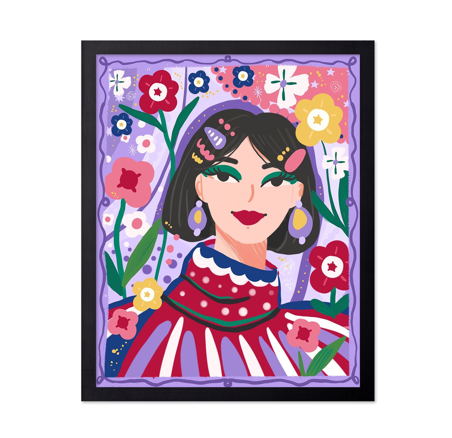Floral Woman Portrait