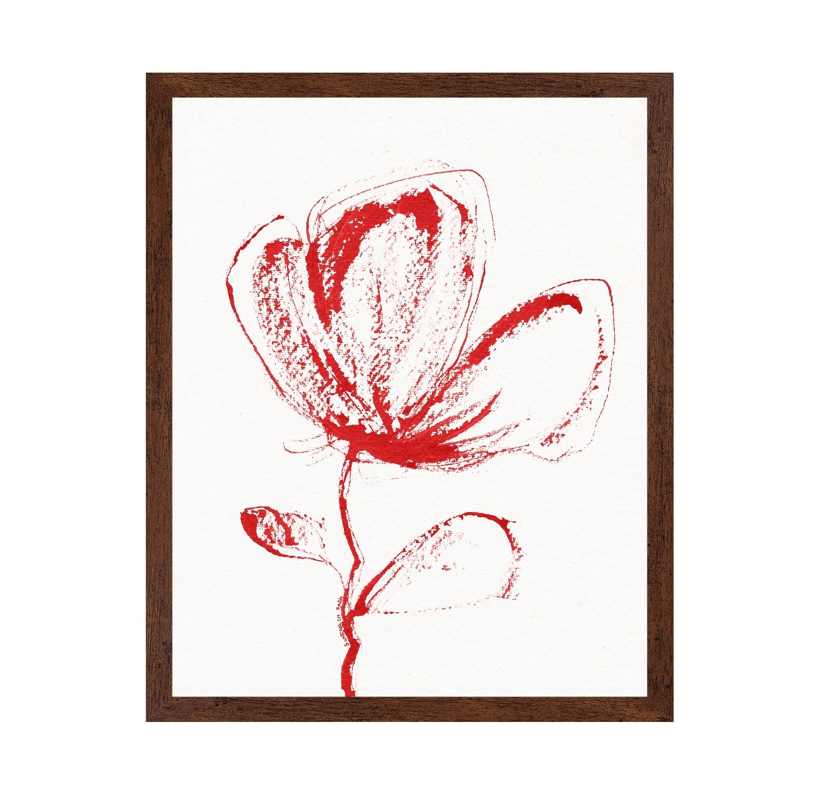 Red Floral Sketch