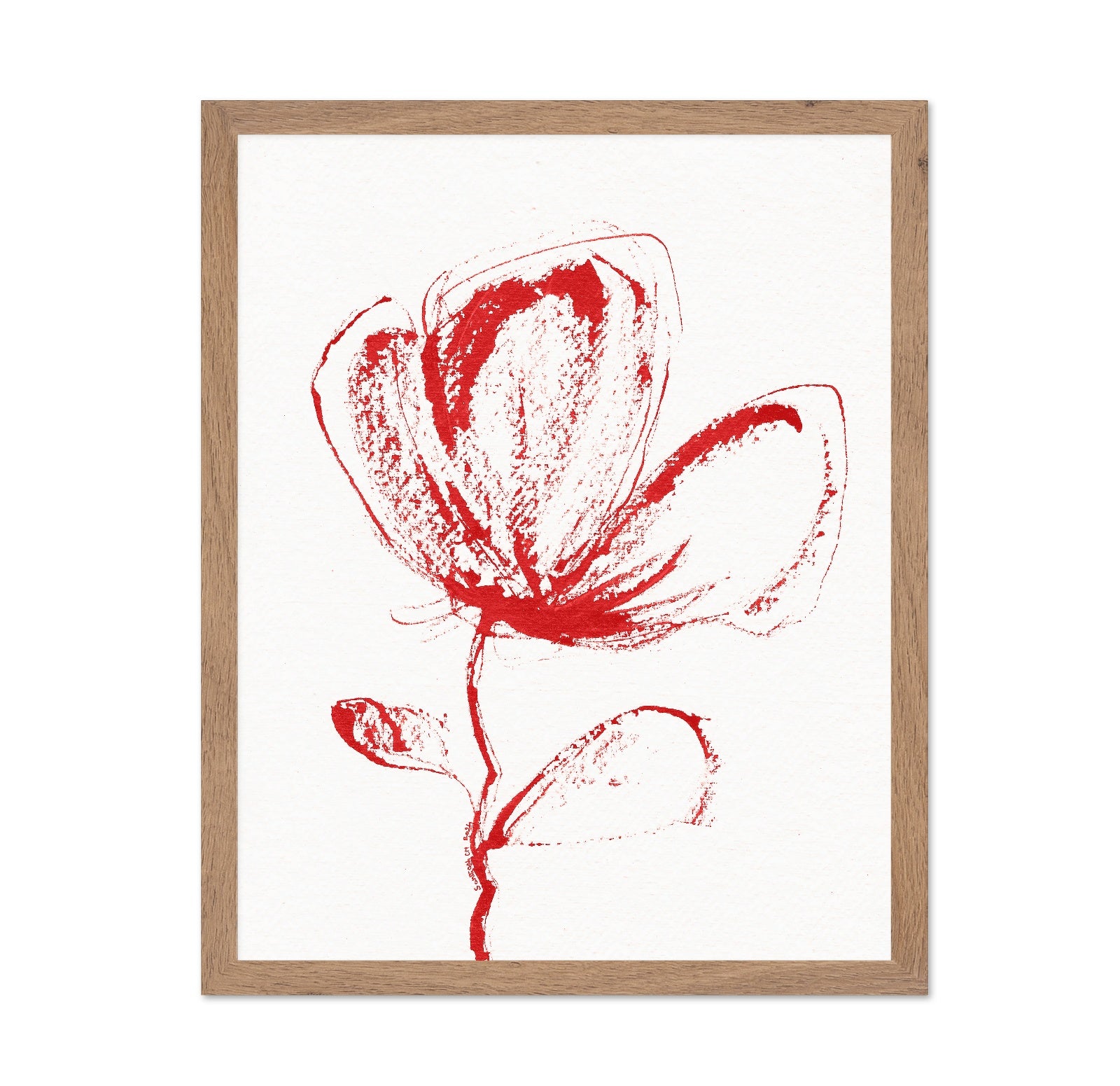 Red Floral Sketch