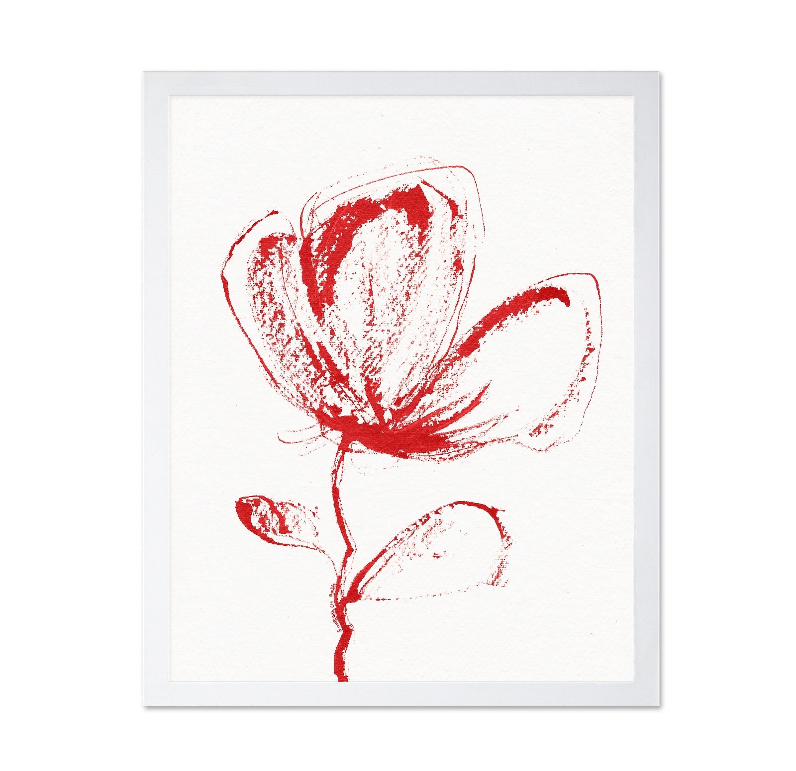 Red Floral Sketch