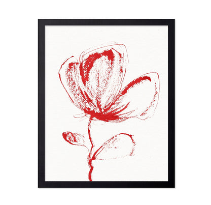 Red Floral Sketch