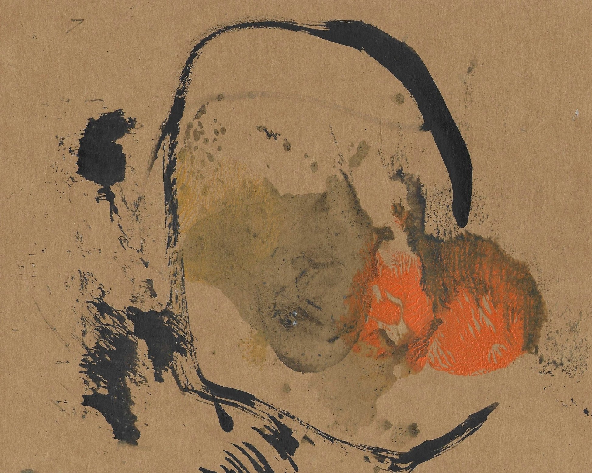 Abstract Earth Tone Face