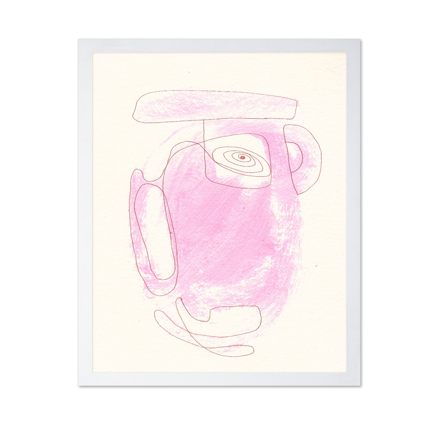 Abstract Pink Face Lines