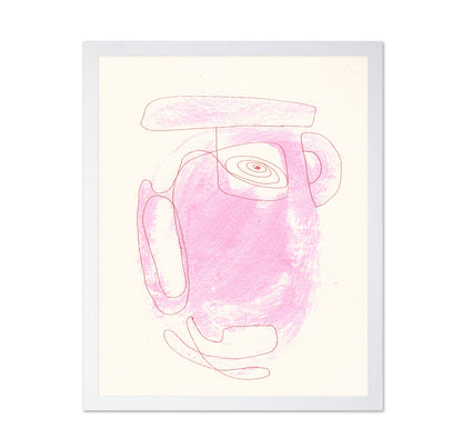 Abstract Pink Face Lines