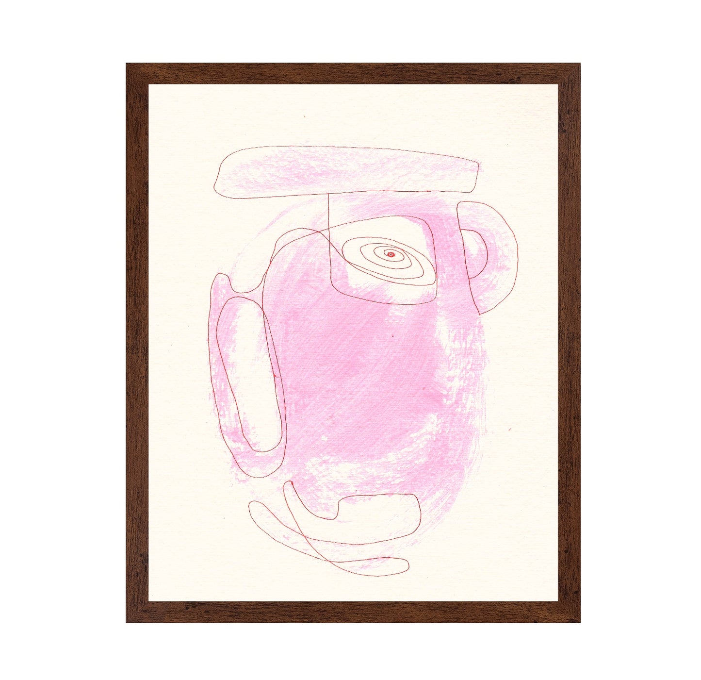 Abstract Pink Face Lines