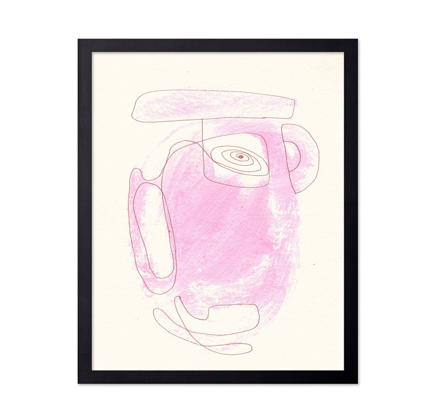 Abstract Pink Face Lines