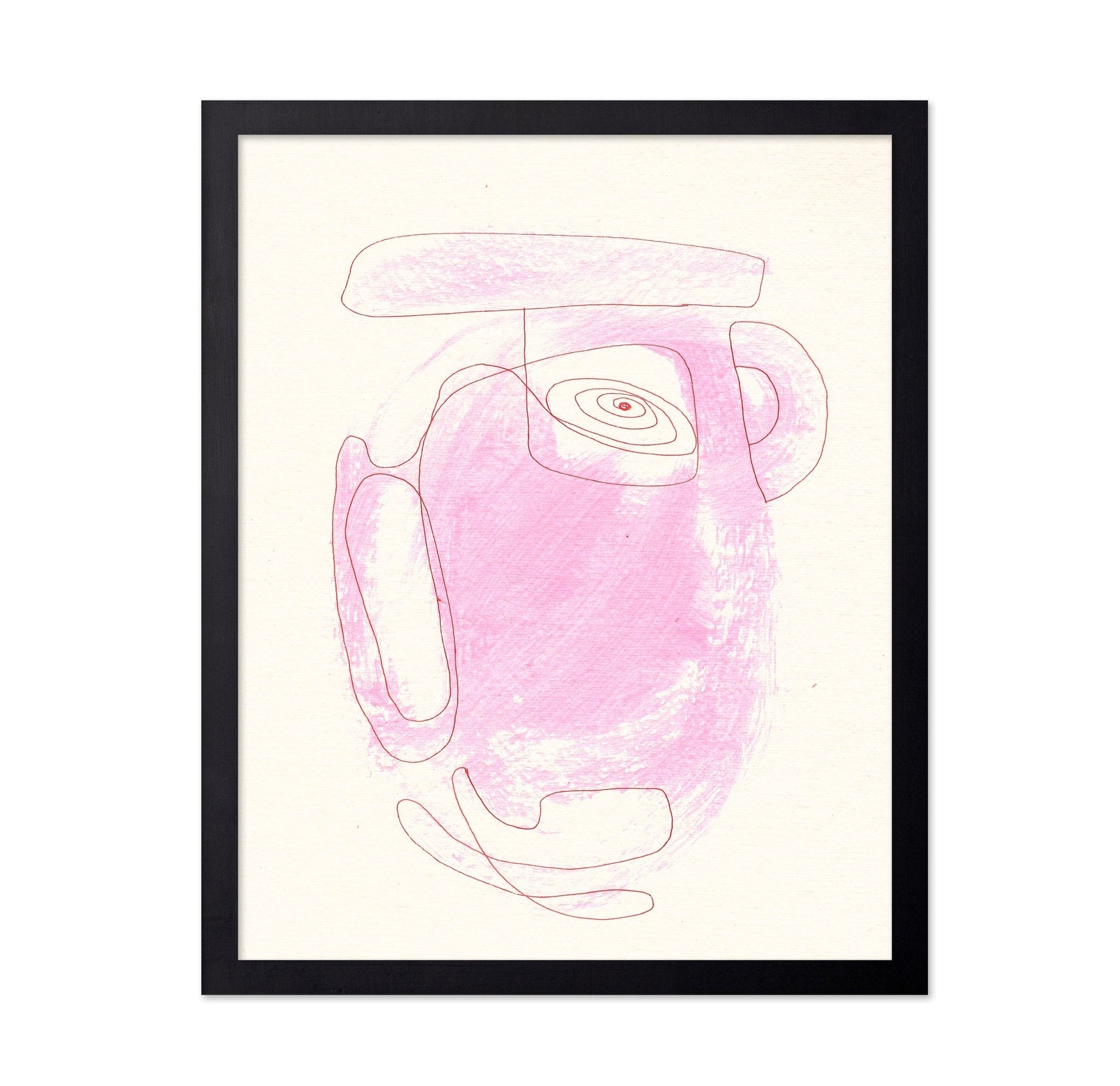 Abstract Pink Face Lines