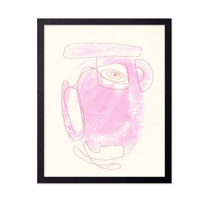 Abstract Pink Face Lines