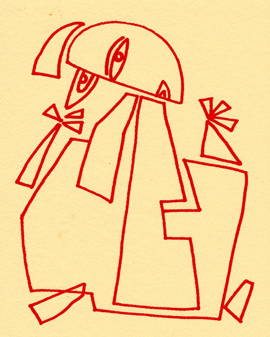 Abstract Red Figure Lines