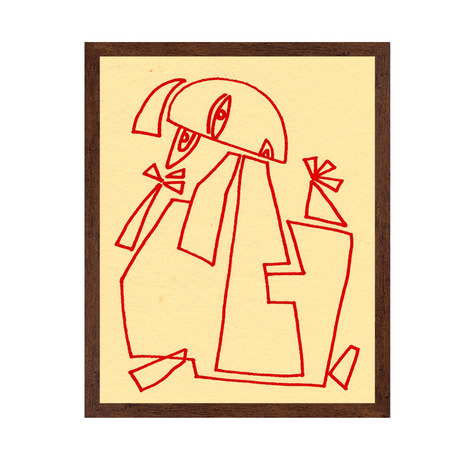 Abstract Red Figure Lines