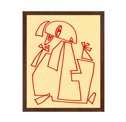 Abstract Red Figure Lines