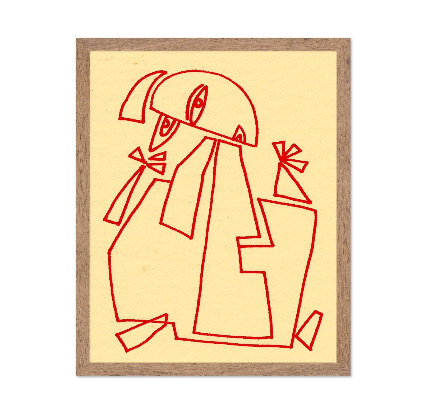 Abstract Red Figure Lines