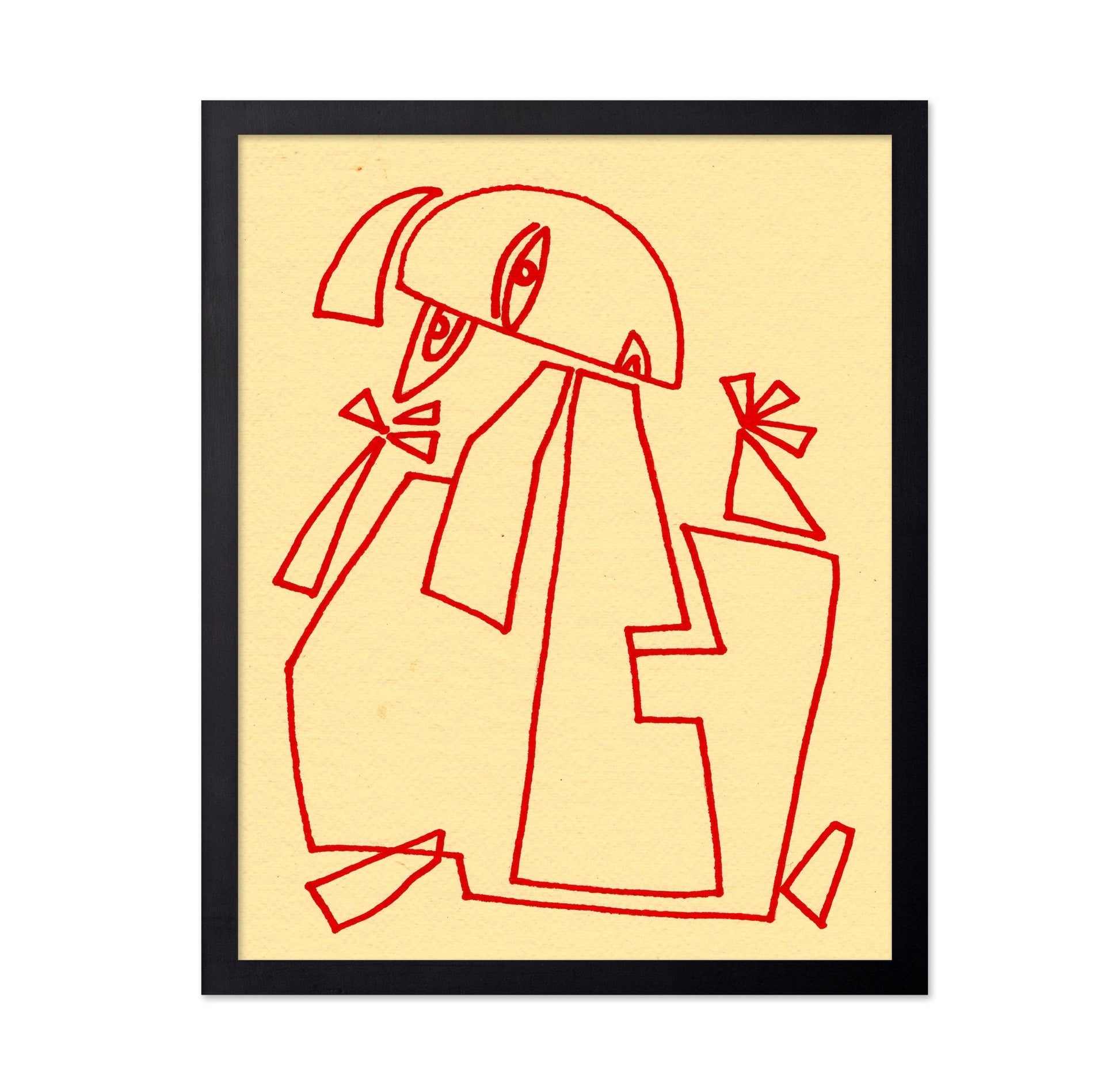 Abstract Red Figure Lines