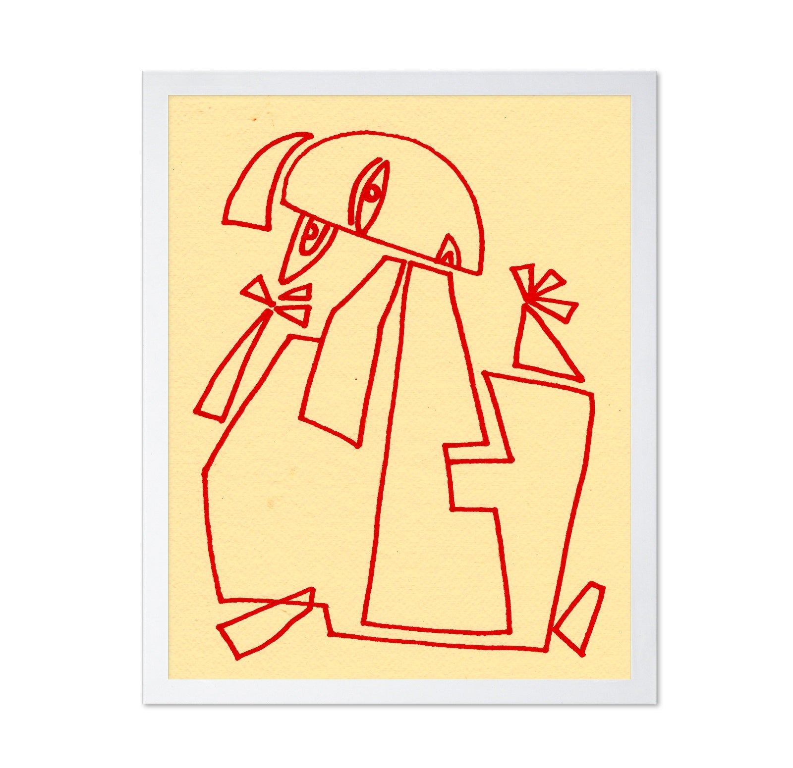 Abstract Red Figure Lines