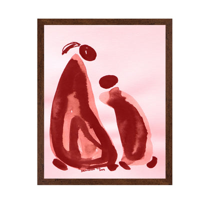 Red Couple Sitting