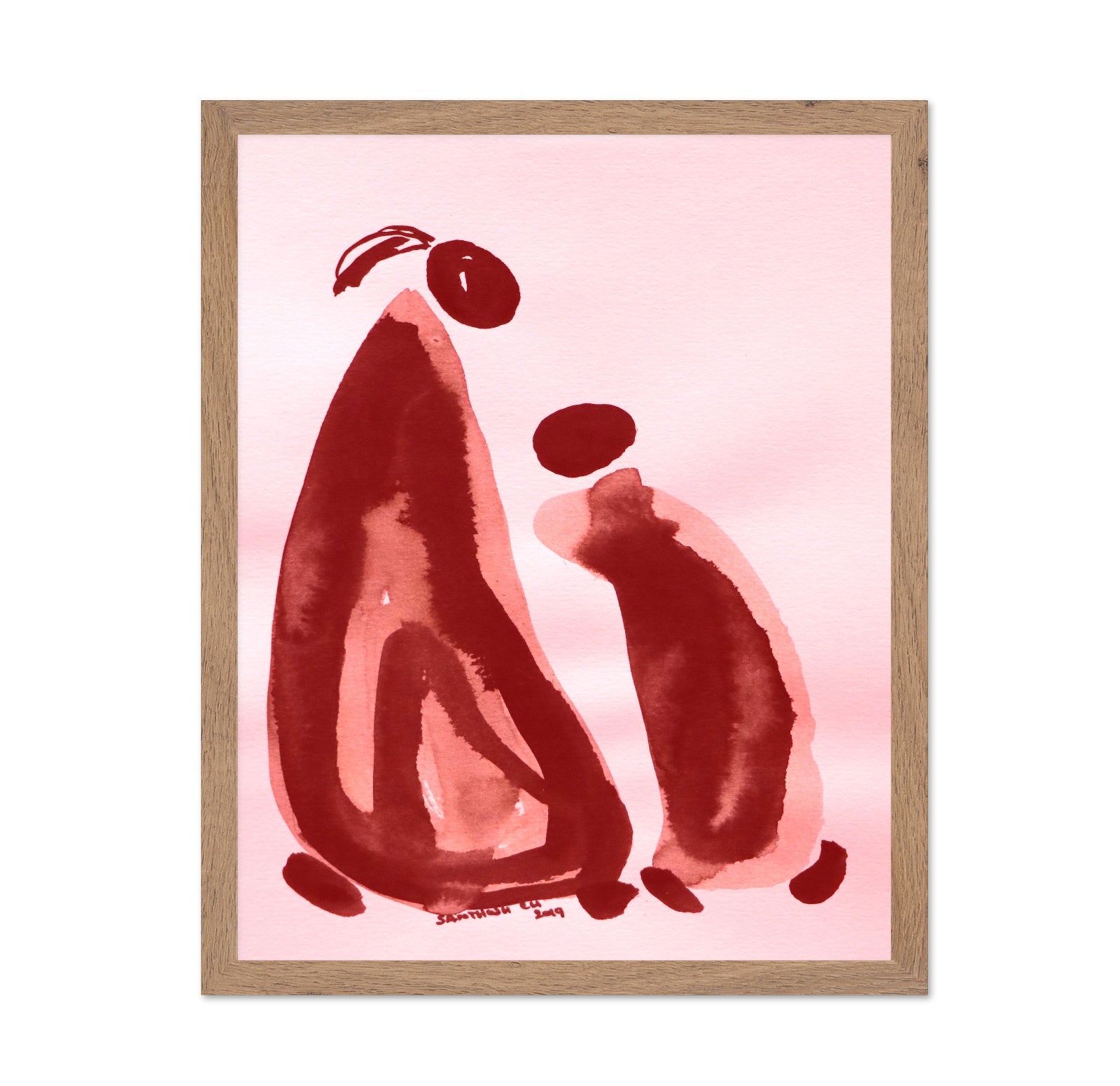 Red Couple Sitting