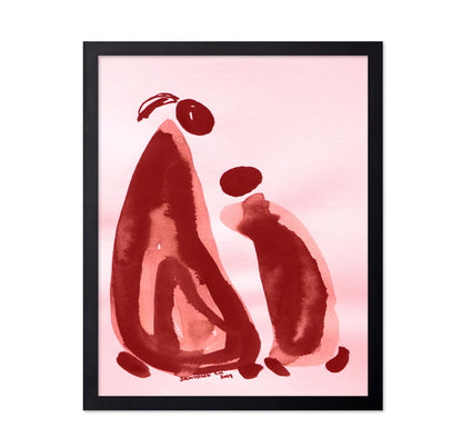 Red Couple Sitting
