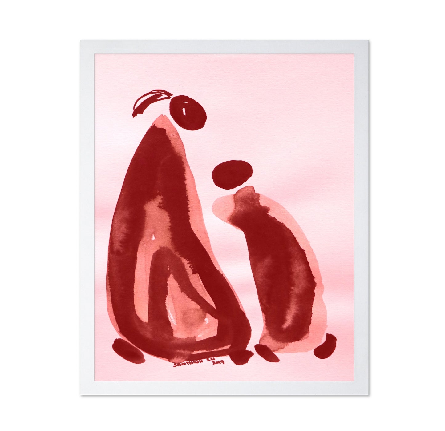 Red Couple Sitting
