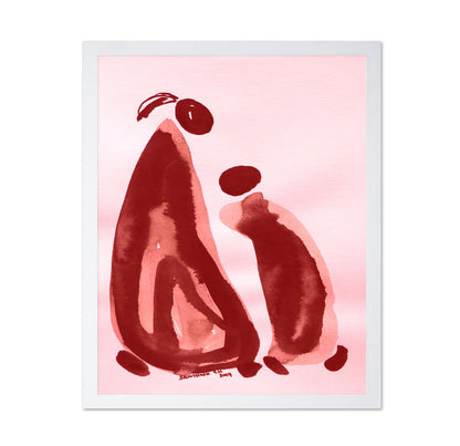 Red Couple Sitting