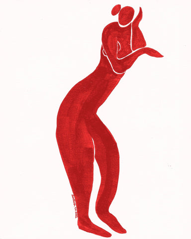 Red Dancing Figure No1
