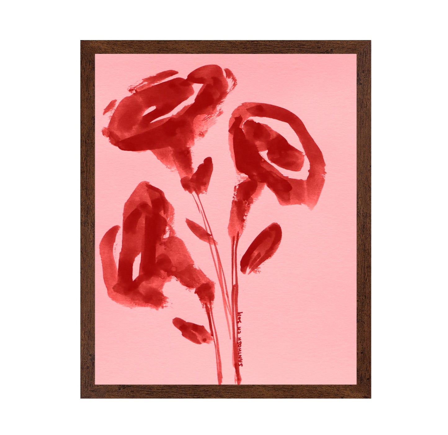 Red Floral Stems