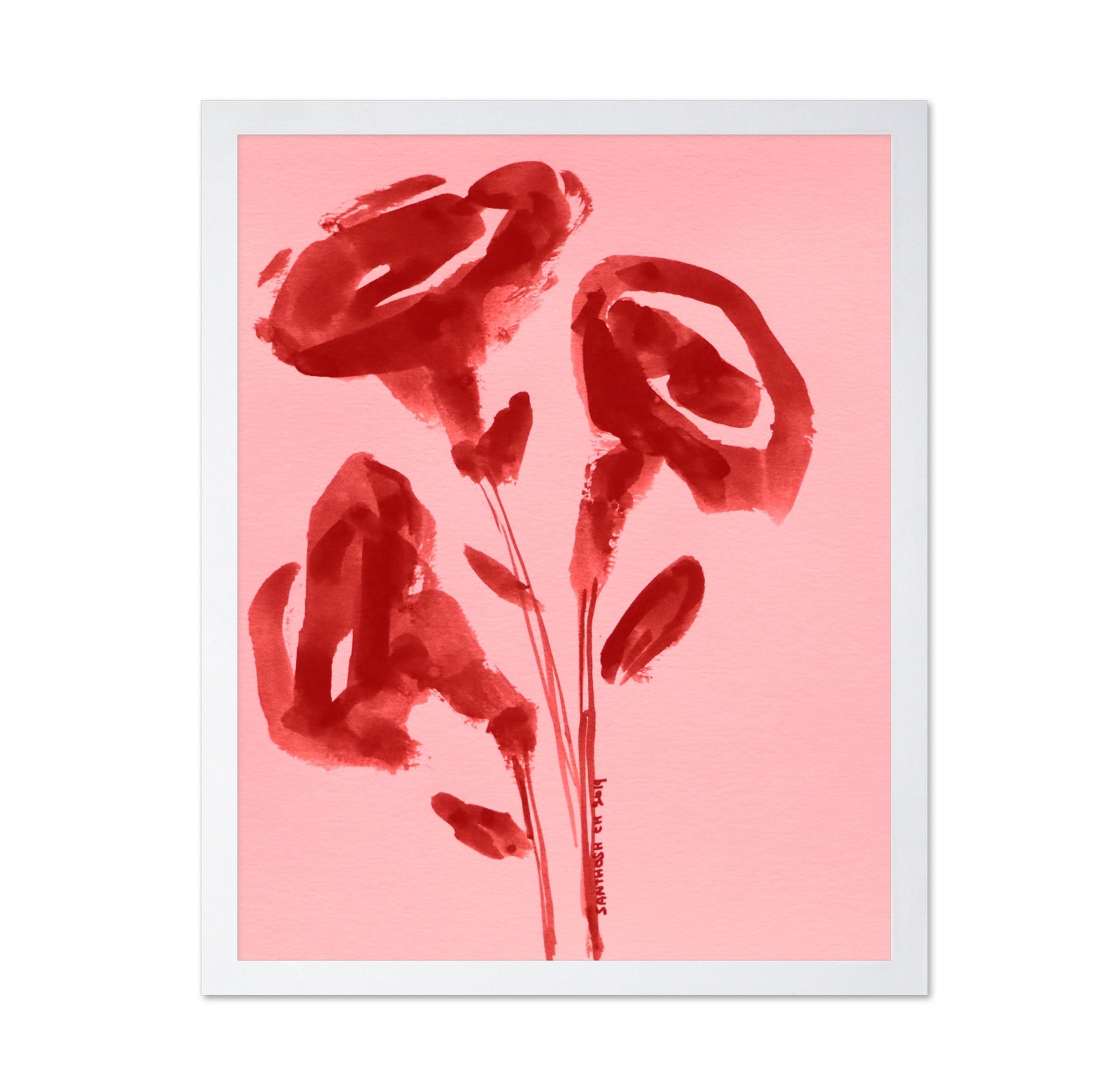 Red Floral Stems