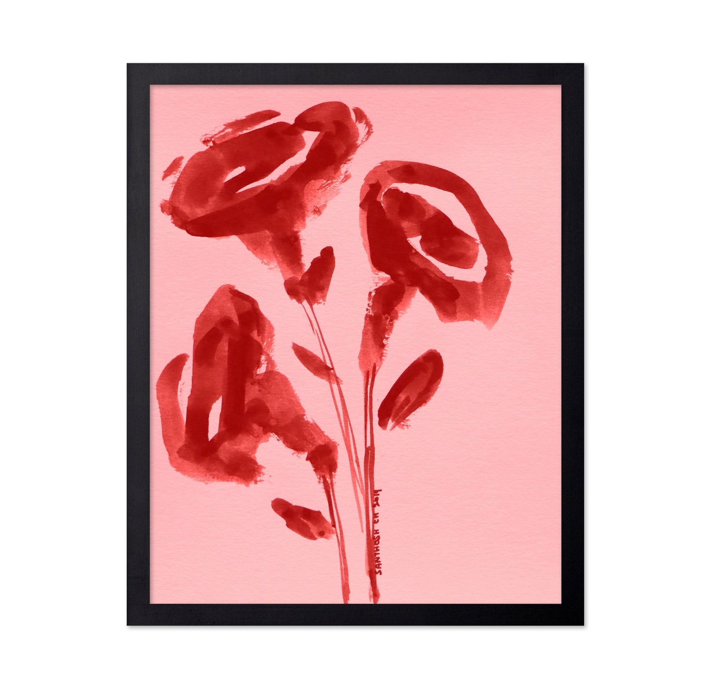 Red Floral Stems