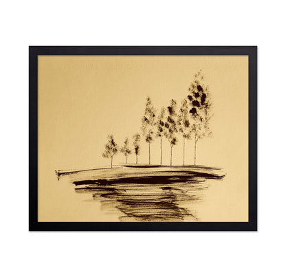 Sepia Tree Horizon
