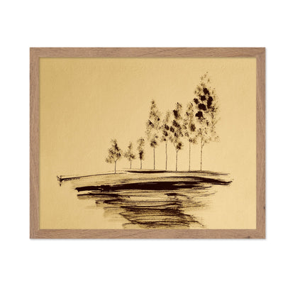 Sepia Tree Horizon