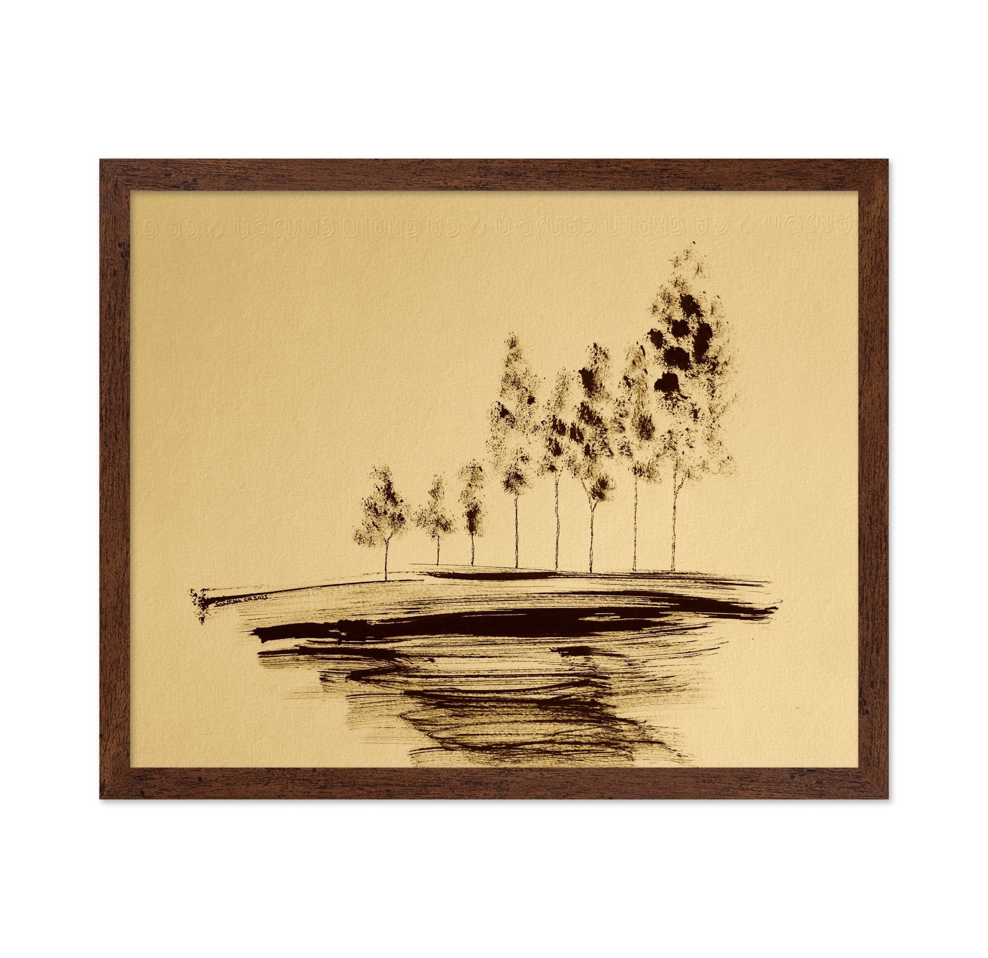 Sepia Tree Horizon