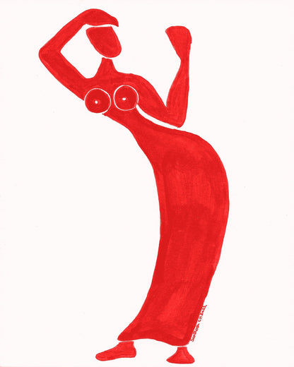 Red Dancing Figure No2