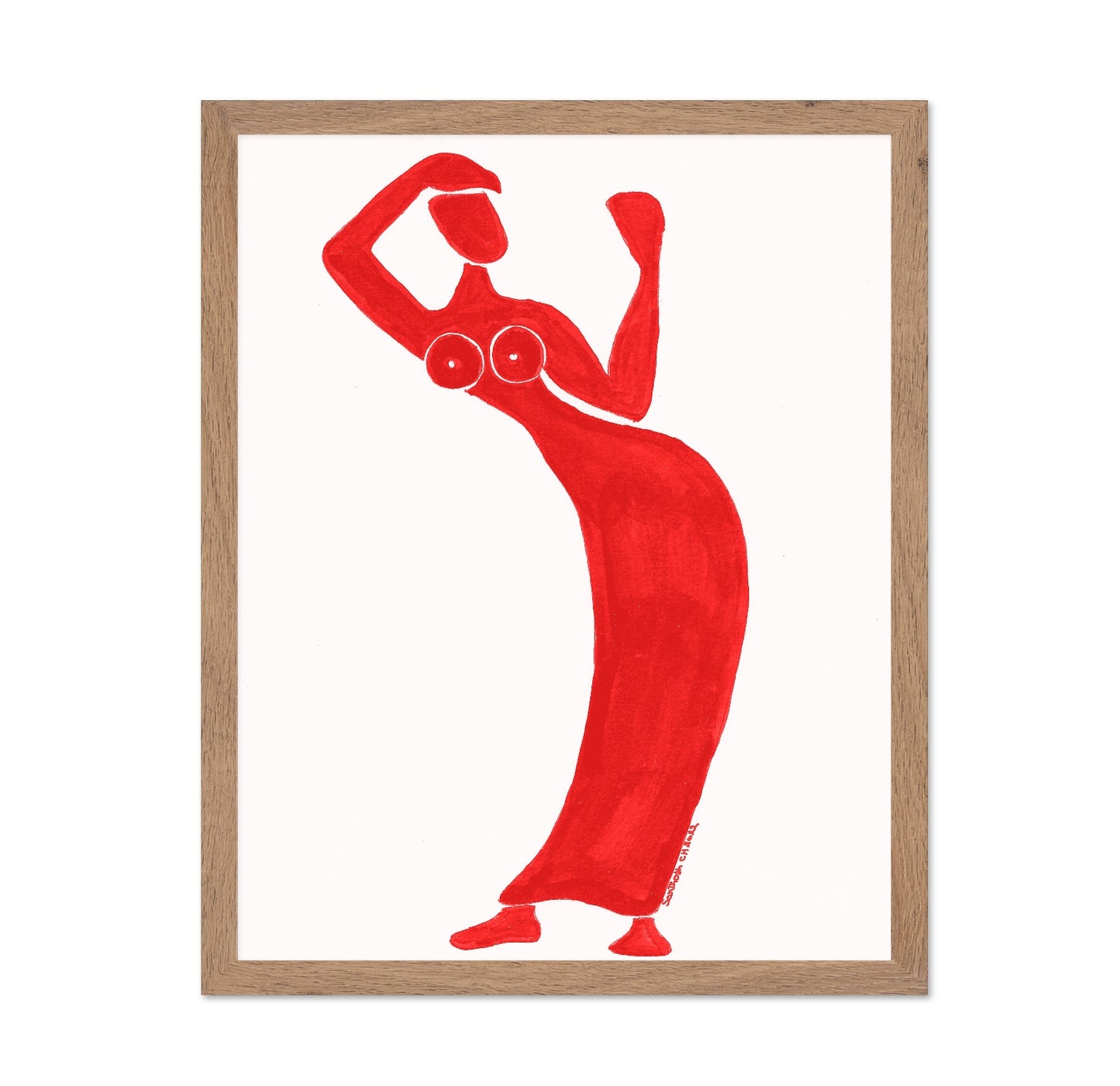 Red Dancing Figure No2