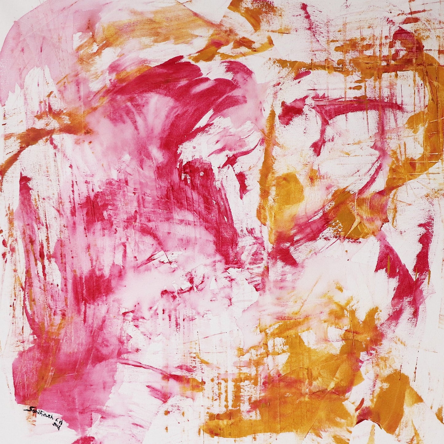 Blush Gold Brush Flow