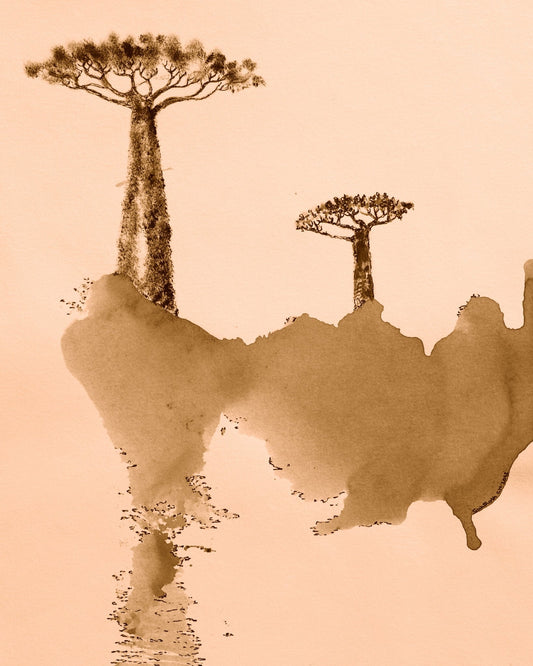 Baobab Ink Landscape